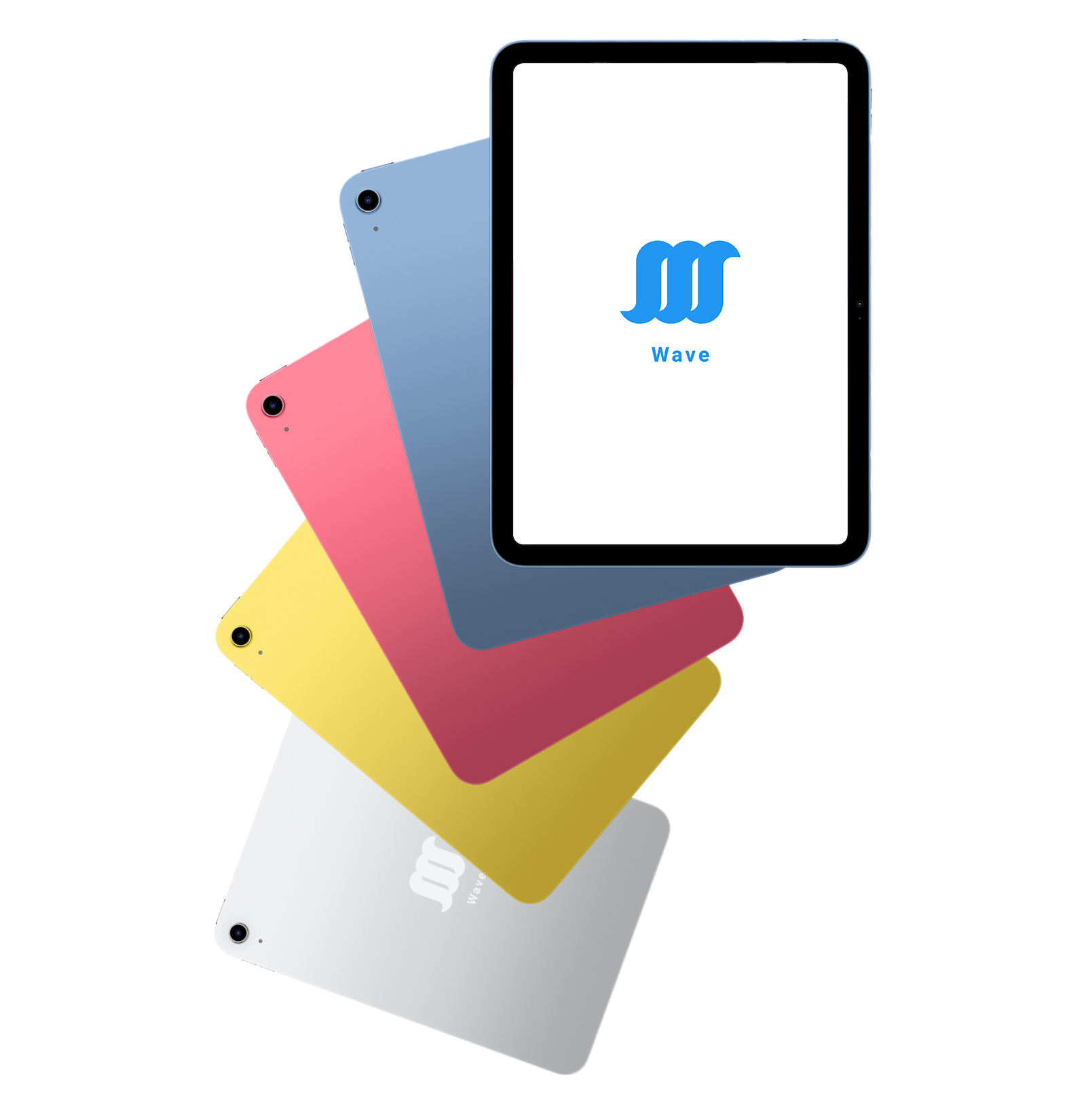 All standard WavePad tablets in the available colour variants stacked on top of each other.