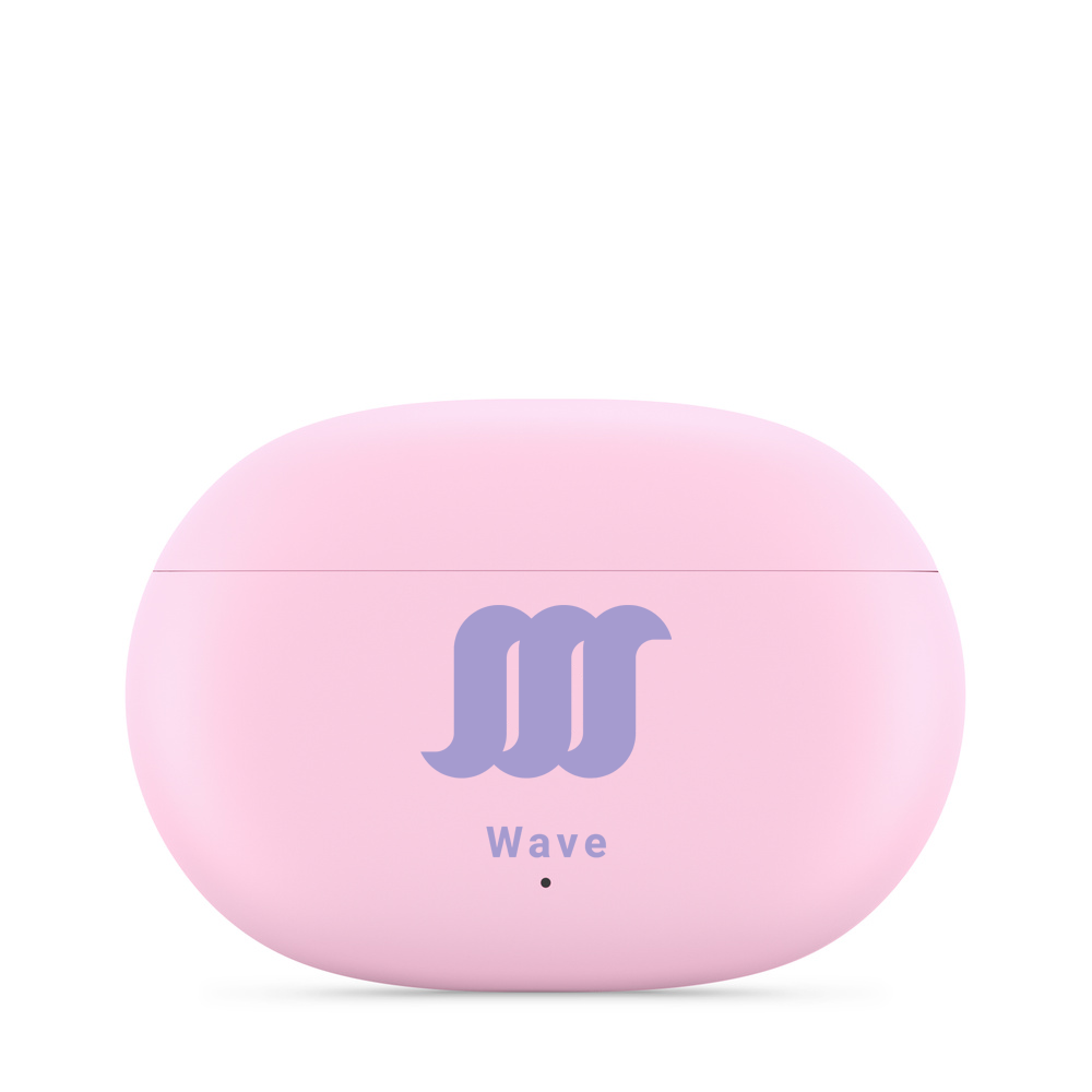 Closed pink WaveBuds case.