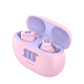 Pink WaveBuds with case open and earbuds stored. 