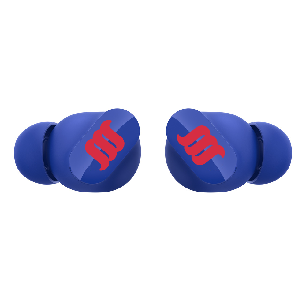 Blue earbuds only. 