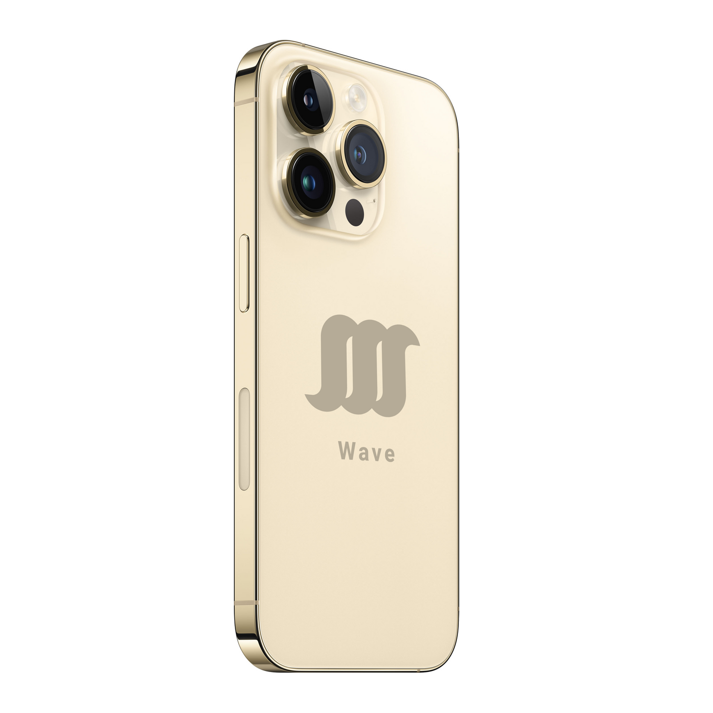 Back of gold WavePro with focal point on camera. 
