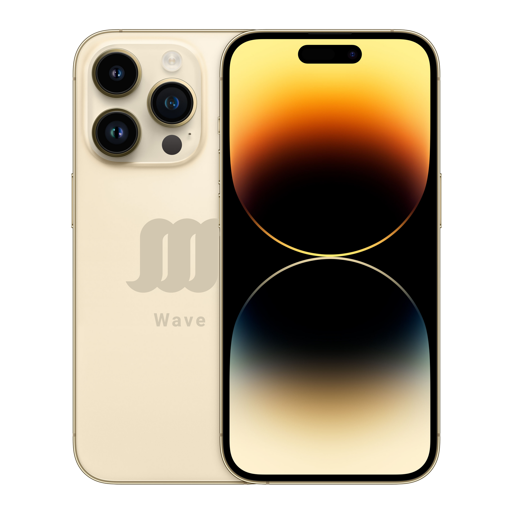 Gold WavePro showcasing front and back. 