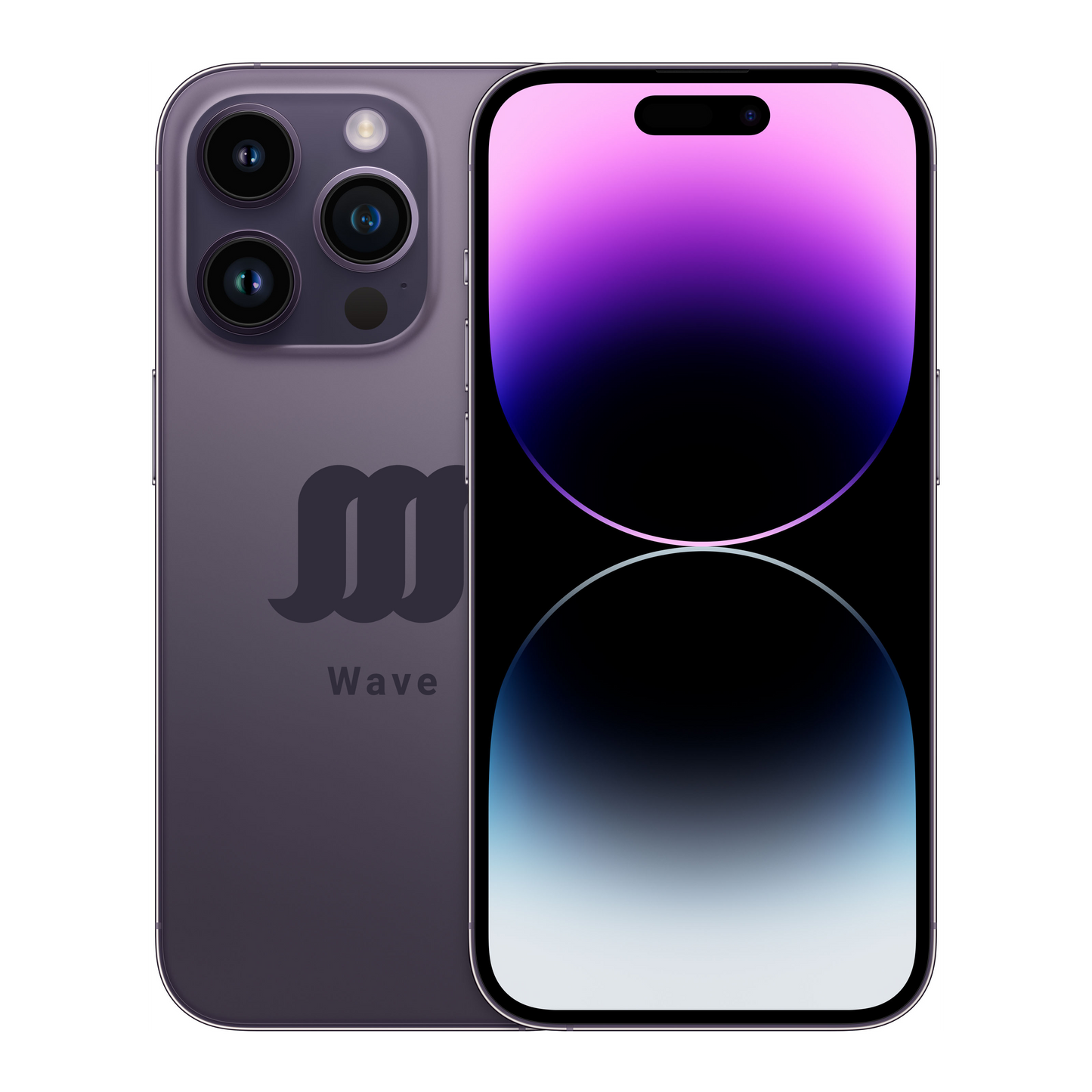 Purple WavePro showcasing front and back. 