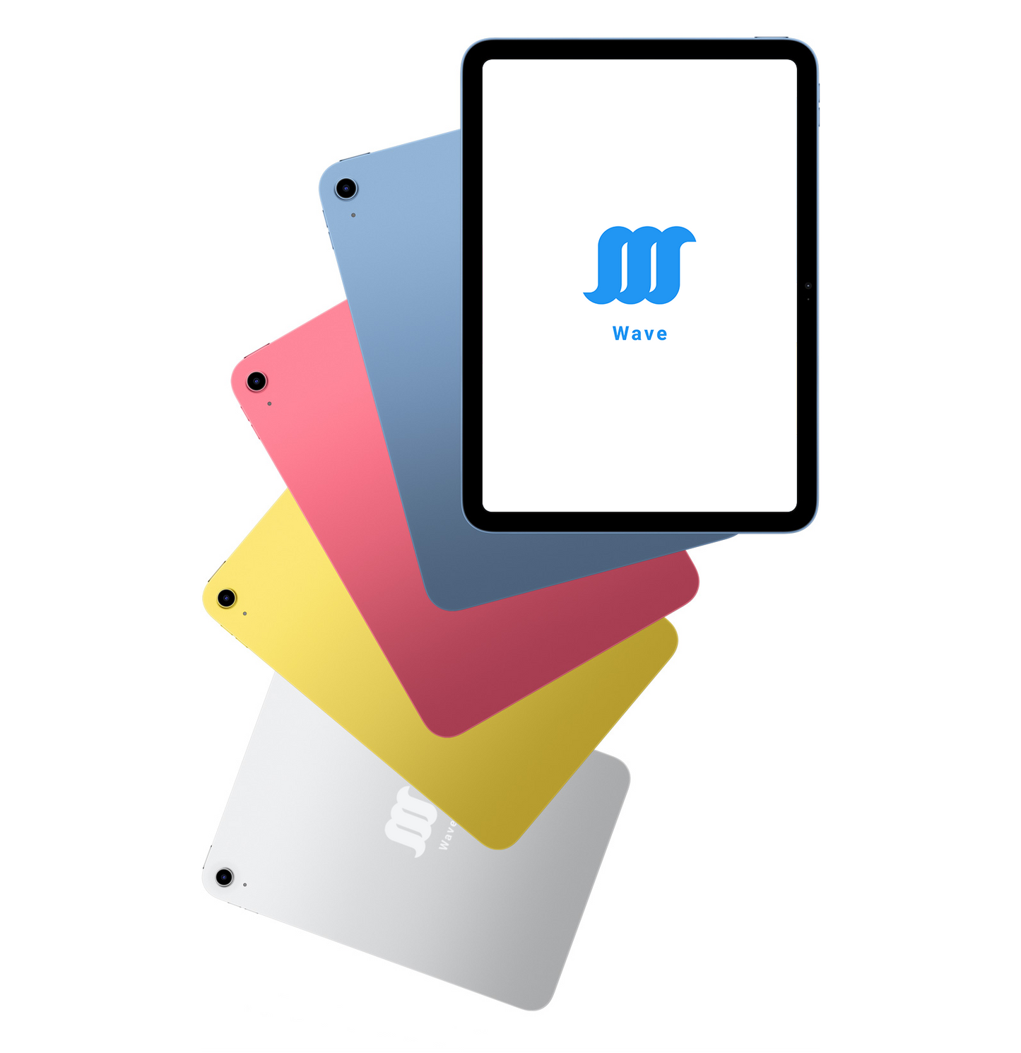 WavePad array spread by colours: Grey, Yellow, Pink, Blue