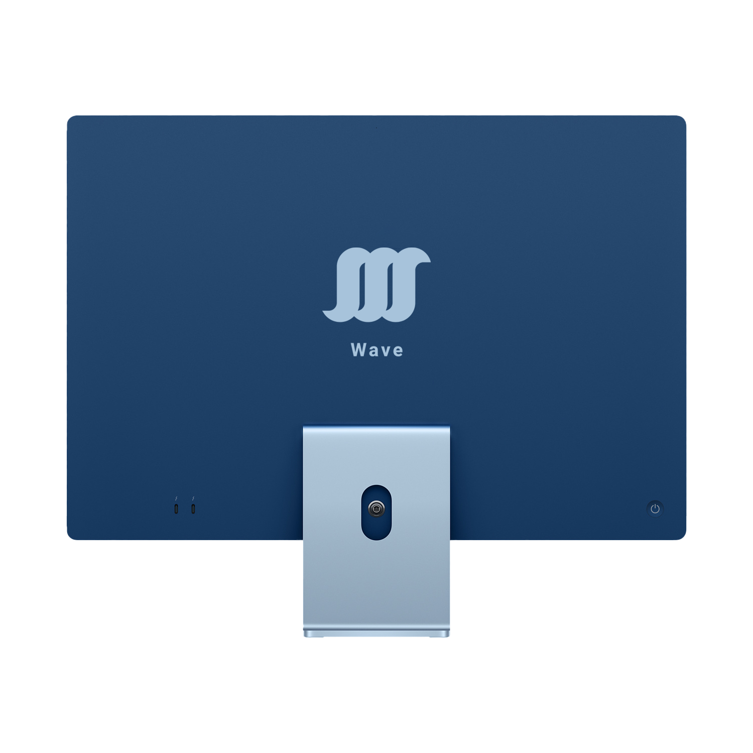 Back-shot of blue WavePC.