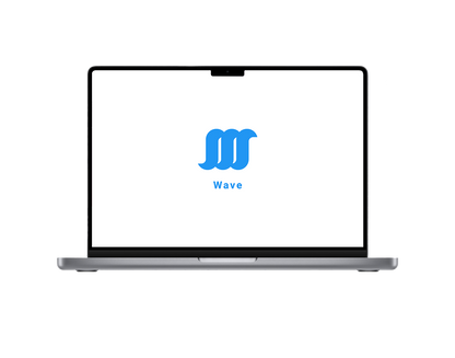 WaveSurf with our logo, loaded up on screen.